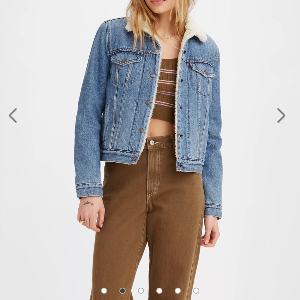 Levi's Blue Denim Jacket with Sherpa Lining
